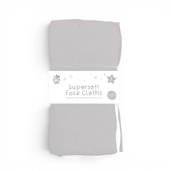 Wholesale Supersoft Microfibre Baby Face Towel - 3 Pack | Wholesale Direct