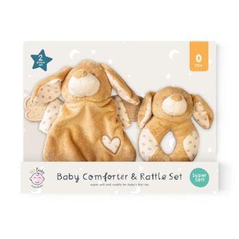 Wholesale Baby Comforter & Plush Rattle Set | Wholesale Direct