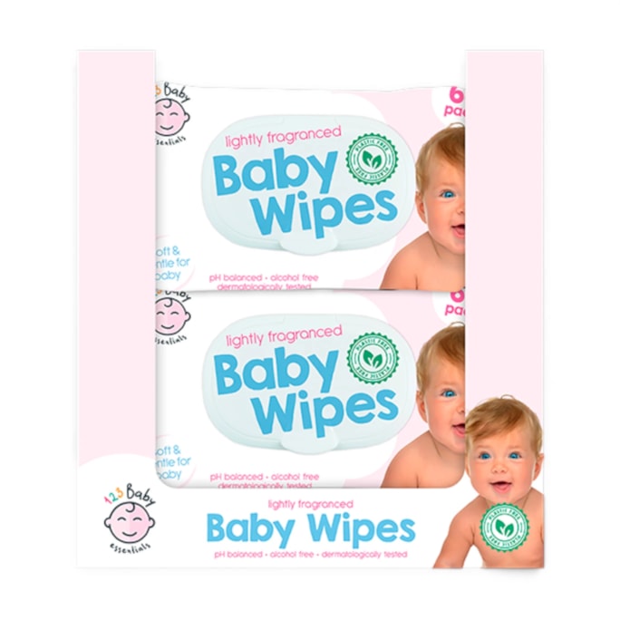 Wholesale Fragranced Baby Wipes 60 Pack Plastic Free In CDU | Wholesale Direct