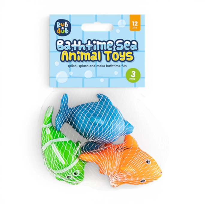 Wholesale Bath Time Sea Animal Toys - 3 Pack | Wholesale Direct