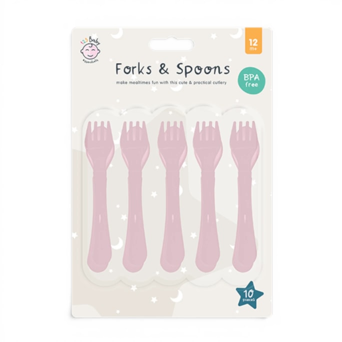 Wholesale Baby Fork and Spoon Set - 10 Pack | Wholesale Direct