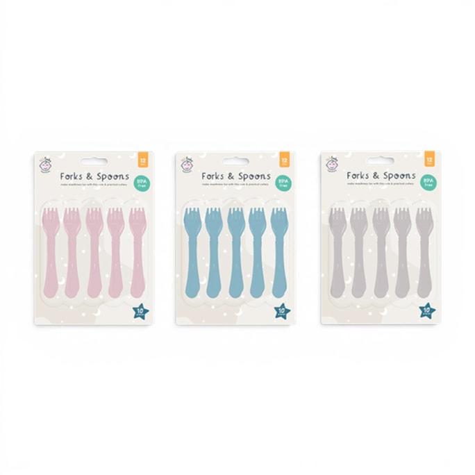 Wholesale Baby Fork and Spoon Set - 10 Pack | Wholesale Direct