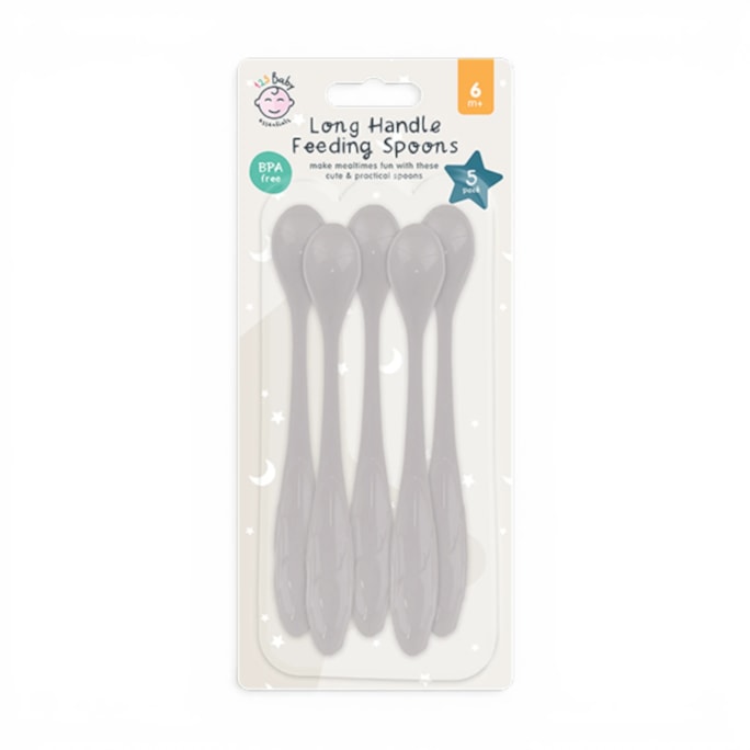 Wholesale Long Handle Feeding Spoon - 5 Pack | Wholesale Direct