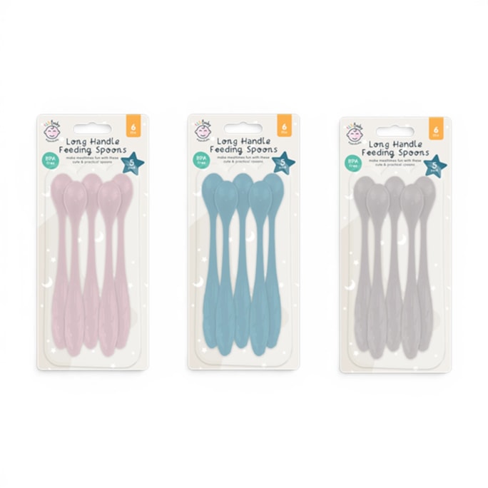 Wholesale Long Handle Feeding Spoon - 5 Pack | Wholesale Direct