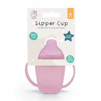 Wholesale Sipper Cup with Handle and Dust Cover 260ml/8oz | Wholesale Direct