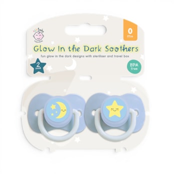 Wholesale Glow In The Dark Soothers & Travel Box - 2 Pack | Wholesale Direct