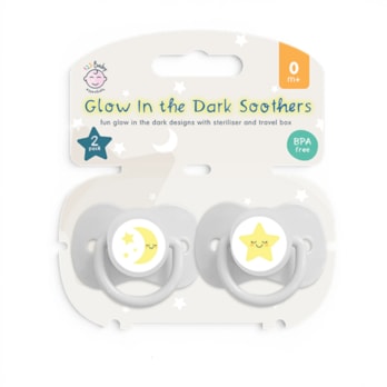 Wholesale Glow In The Dark Soothers & Travel Box - 2 Pack | Wholesale Direct
