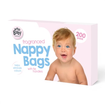 Wholesale Fragranced Nappy Bags 200 Pack in CDU | Wholesale Direct