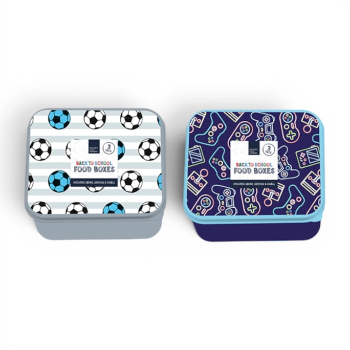Wholesale Boys Printed Food Boxes 3 Pack | Wholesale Direct