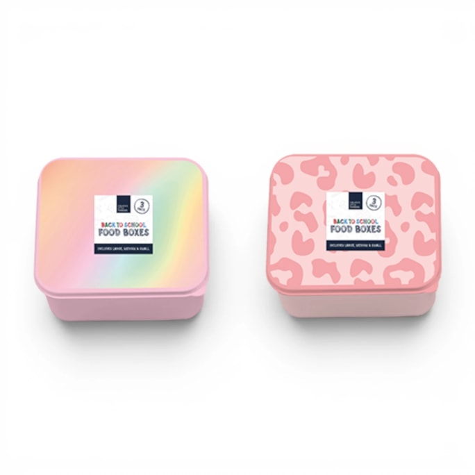 Wholesale Girls Printed Food Boxes 3 Pack | Wholesale Direct