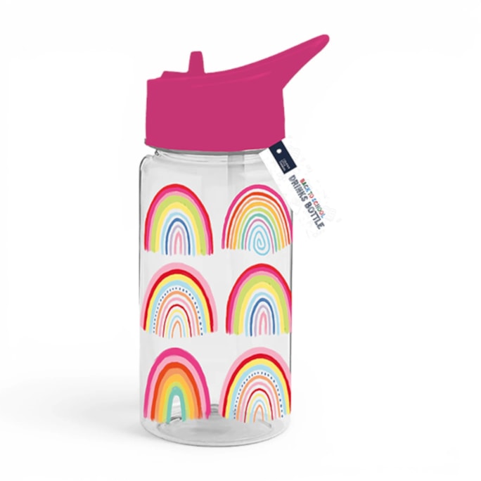 Wholesale Girls Printed Bottle With Straw 400ml | Wholesale Direct