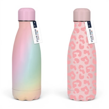 Wholesale Girls Printed Metal Water Bottle 350ml | Wholesale Direct