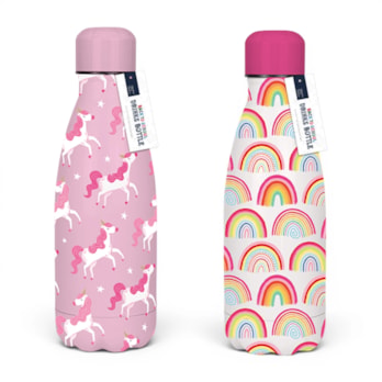 Wholesale Girls Printed Metal Water Bottle 350ml | Wholesale Direct