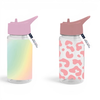 Wholesale Girls Printed Bottle With Straw 400ml | Wholesale Direct Wholesale Girls Printed Bottle With Straw 400ml | Wholesale Direct