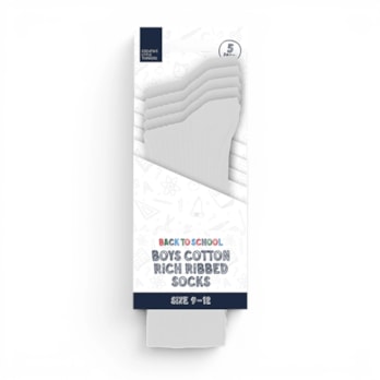 Wholesale Boys Cotton Rich Ribbed Socks 5 Pack 4 Assorted sizes | Wholesale Direct Wholesale Boys Cotton Rich Ribbed Socks 5 Pack 4 Assorted sizes | Wholesale Direct