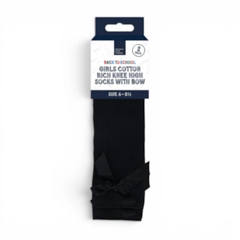 Wholesale Girls Cotton Rich Knee Socks with Bow 2 Pack 4 Assorted sizes | Wholesale Direct Wholesale Girls Cotton Rich Knee Socks with Bow 2 Pack 4 Assorted sizes | Wholesale Direct