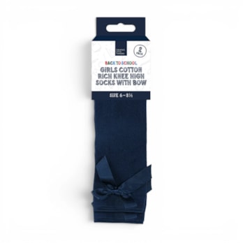 Wholesale Girls Cotton Rich Knee Socks with Bow 2 Pack 4 Assorted sizes | Wholesale Direct Wholesale Girls Cotton Rich Knee Socks with Bow 2 Pack 4 Assorted sizes | Wholesale Direct