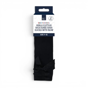 Wholesale Girls Cotton Rich Knee Socks with Bow 2 Pack 4 Assorted sizes | Wholesale Direct Wholesale Girls Cotton Rich Knee Socks with Bow 2 Pack 4 Assorted sizes | Wholesale Direct