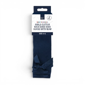 Wholesale Girls Cotton Rich Knee Socks with Bow 2 Pack 4 Assorted sizes | Wholesale Direct Wholesale Girls Cotton Rich Knee Socks with Bow 2 Pack 4 Assorted sizes | Wholesale Direct