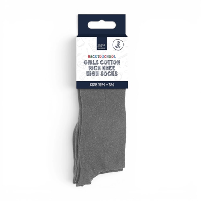 Wholesale Girls Cotton Rich Knee High Socks 3 Pack 4 Assorted sizes | Wholesale Direct Wholesale Girls Cotton Rich Knee High Socks 3 Pack 4 Assorted sizes | Wholesale Direct