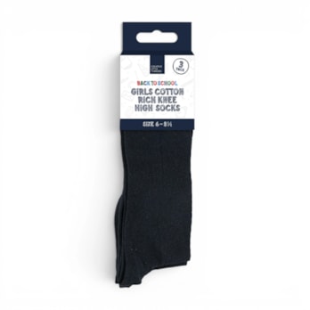 Wholesale Girls Cotton Rich Knee High Socks 3 Pack 4 Assorted sizes | Wholesale Direct Wholesale Girls Cotton Rich Knee High Socks 3 Pack 4 Assorted sizes | Wholesale Direct