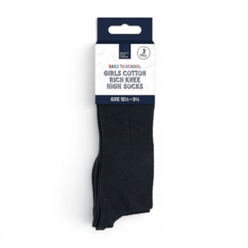 Wholesale Girls Cotton Rich Knee High Socks 3 Pack 4 Assorted sizes | Wholesale Direct Wholesale Girls Cotton Rich Knee High Socks 3 Pack 4 Assorted sizes | Wholesale Direct