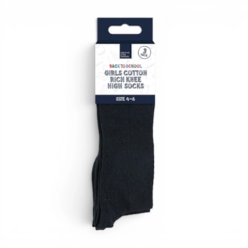 Wholesale Girls Cotton Rich Knee High Socks 3 Pack 4 Assorted sizes | Wholesale Direct Wholesale Girls Cotton Rich Knee High Socks 3 Pack 4 Assorted sizes | Wholesale Direct