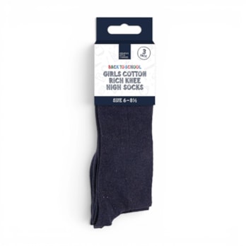 Wholesale Girls Cotton Rich Knee High Socks 3 Pack 4 Assorted sizes | Wholesale Direct Wholesale Girls Cotton Rich Knee High Socks 3 Pack 4 Assorted sizes | Wholesale Direct