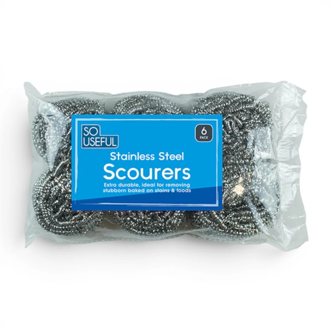 Wholesale Stainless Steel Scourers 6pk CDU | Wholesale Direct