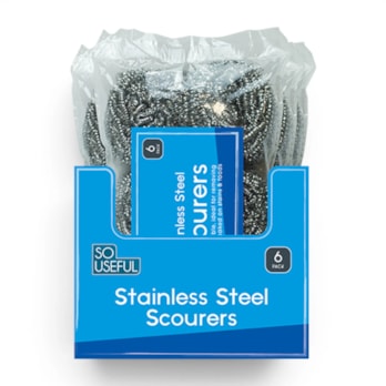 Wholesale Stainless Steel Scourers 6pk CDU | Wholesale Direct