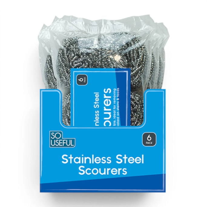 Wholesale Stainless Steel Scourers 6pk CDU | Wholesale Direct