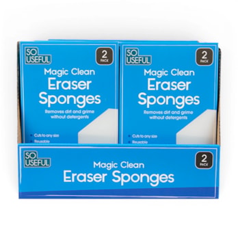 Wholesale Cleaning Eraser Sponge 2pk CDU | Wholesale Direct