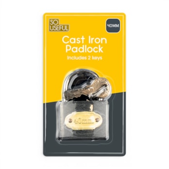 Wholesale Cast Iron Padlock 40mm CDU | Wholesale Direct