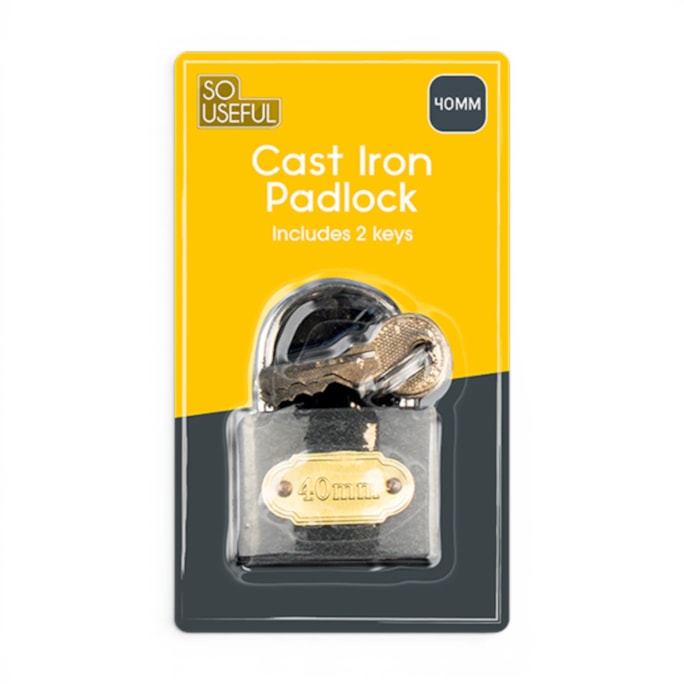 Wholesale Cast Iron Padlock 40mm CDU | Wholesale Direct