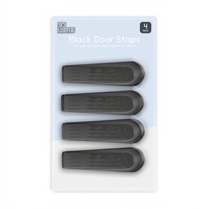 Wholesale Black Door Stops 4pk CDU | Wholesale Direct Wholesale Black Door Stops 4pk CDU | Wholesale Direct