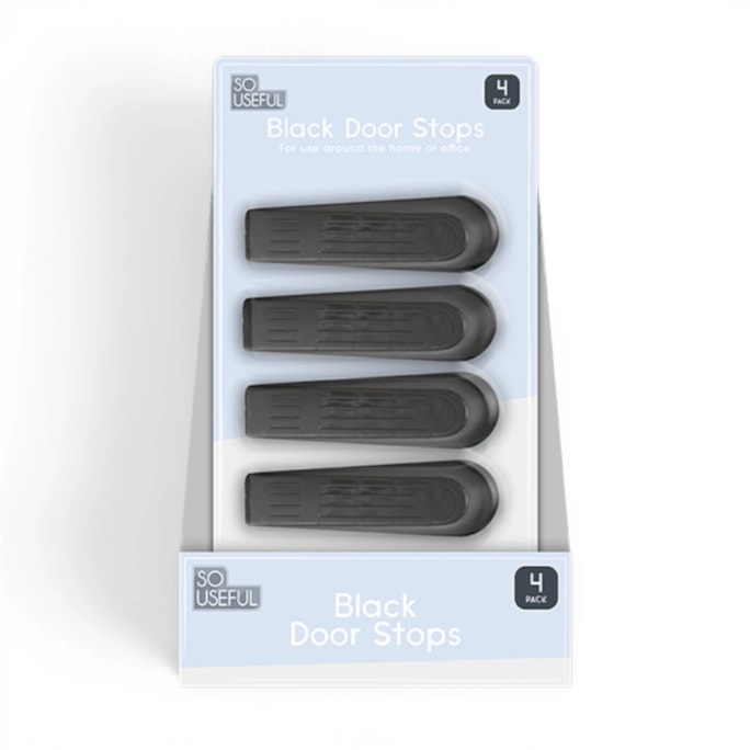 Wholesale Black Door Stops 4pk CDU | Wholesale Direct Wholesale Black Door Stops 4pk CDU | Wholesale Direct