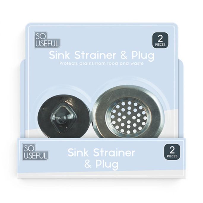 Wholesale Sink Strainer & Plug Set CDU | Wholesale Direct