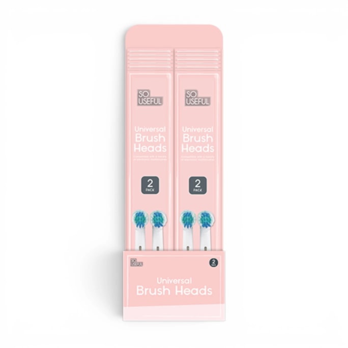 Wholesale Universal Brush Heads 2pk CDU | Wholesale Direct