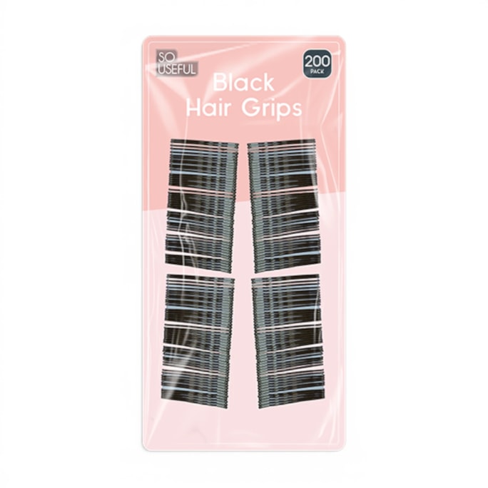 Wholesale Black Hair Grips 200pk CDU | Wholesale Direct