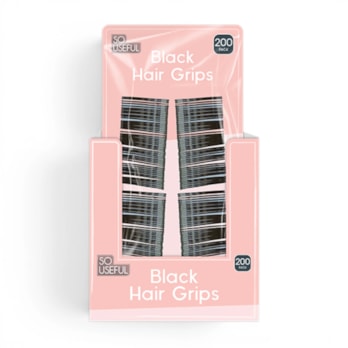 Wholesale Black Hair Grips 200pk CDU | Wholesale Direct