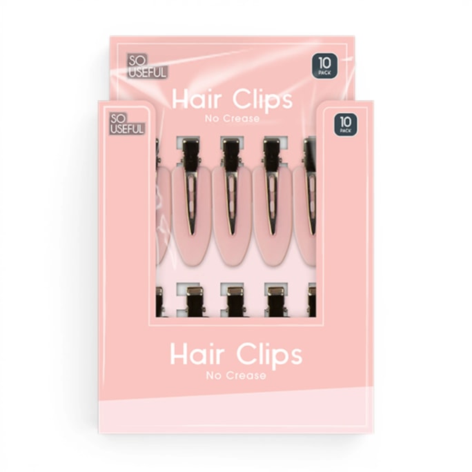Wholesale No Crease Hair Clips 10pk CDU | Wholesale Direct