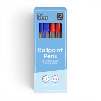 Wholesale Clear Barrel Ballpoint Pens 12pk CDU | Wholesale Direct