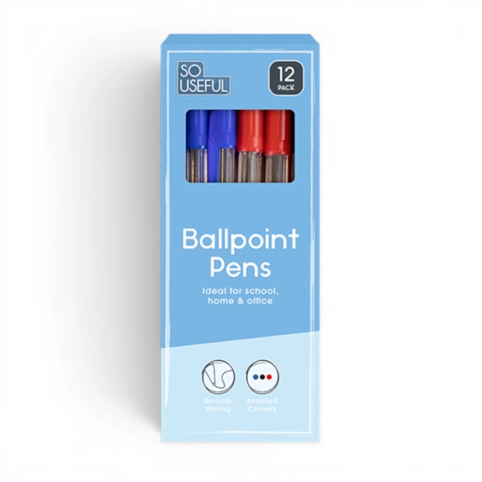Wholesale Clear Barrel Ballpoint Pens 12pk CDU | Wholesale Direct