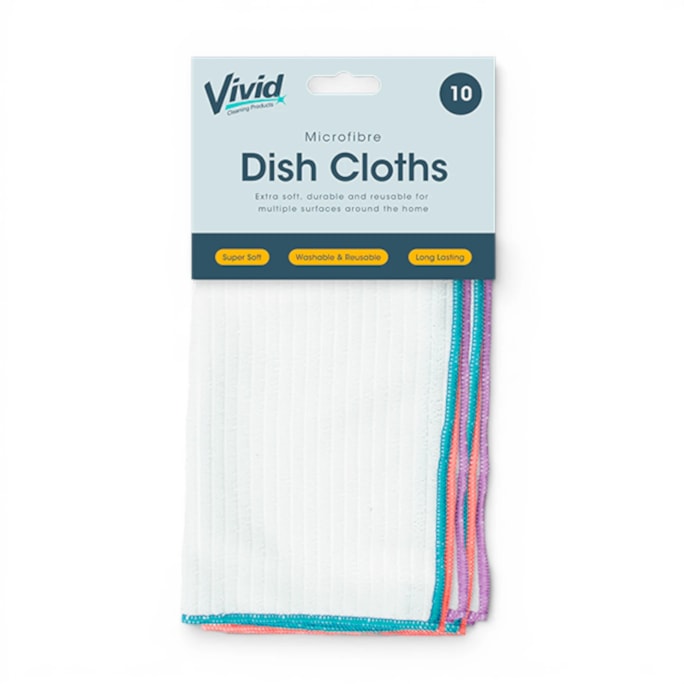 Wholesale Microfibre Dish Cloths 10pk | Wholesale Direct