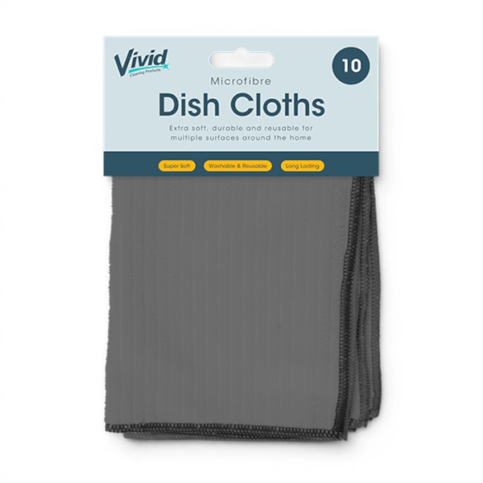 Wholesale Microfibre Dish Cloths 10PK | Wholesale Direct