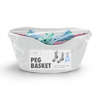 Wholesale Peg Basket With Pegs 36pk | Wholesale Direct