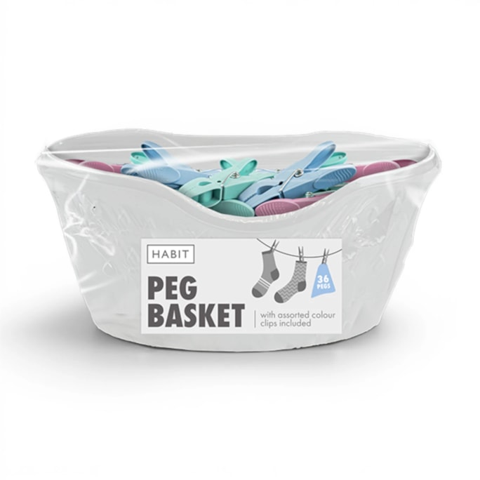 Wholesale Peg Basket With Pegs 36pk | Wholesale Direct