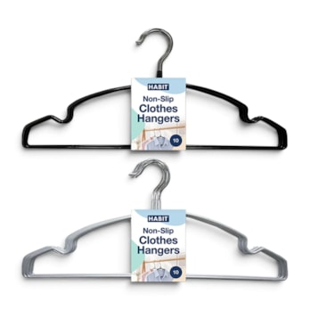 Wholesale Non Slip Plastic Coated Hangers 10pk | Wholesale Direct