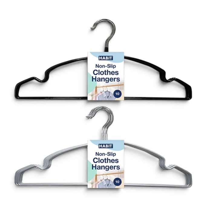 Wholesale Non Slip Plastic Coated Hangers 10pk | Wholesale Direct