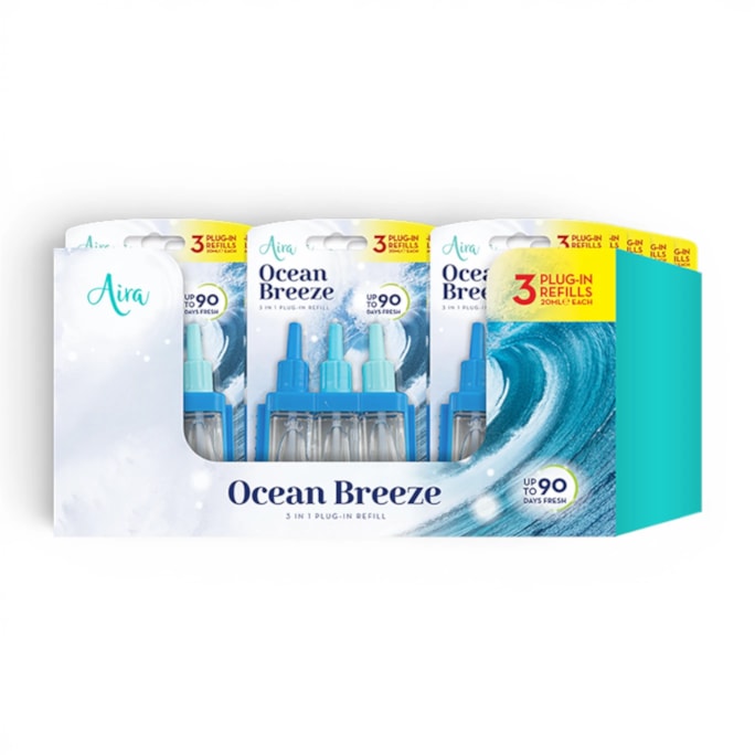 Wholesale Air Freshener Ocean Scent Refill 3pk CDU | Wholesale Direct